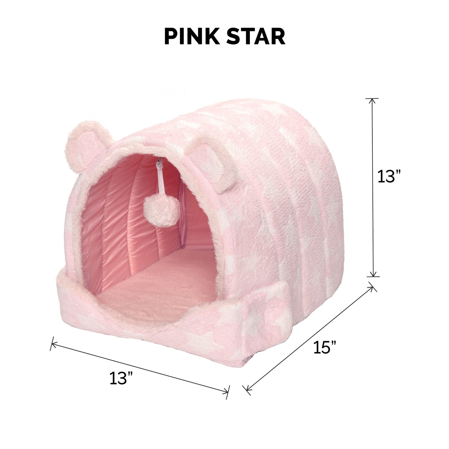 Fleece Snuggle Hideout Pet Bed - Fleece & Faux Fur