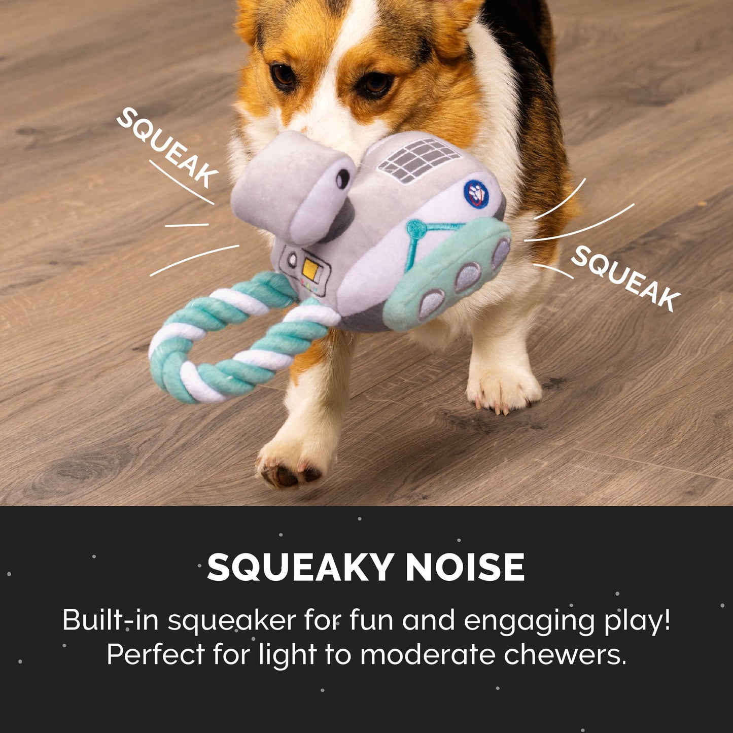 Rover Space Explorers Plush and Rope Dog Toy