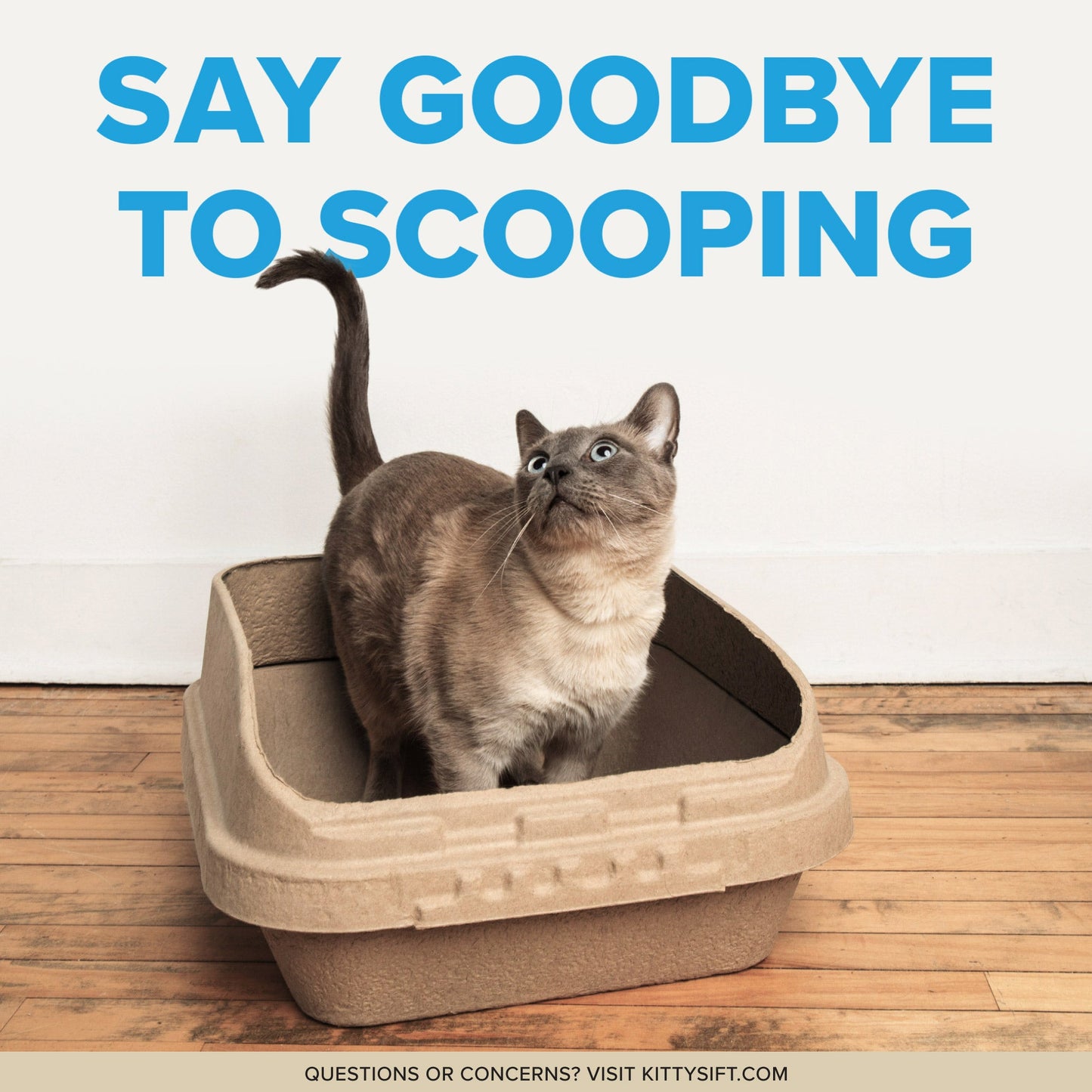 Kitty Sift - Eco-Friendly Sifting Litter Box Kit (1 Litter Box, 5 Sifting Liners)
