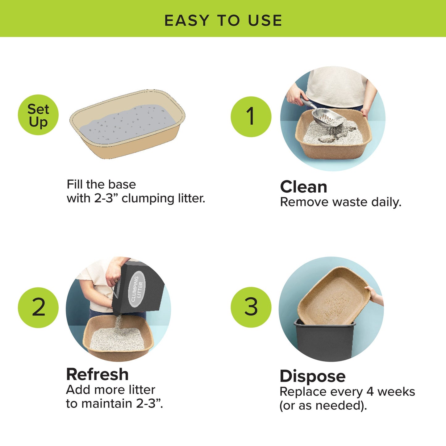 Kitty Sift Deluxe Disposable Heavy Duty Litter Box, Jumbo, 2-Pack