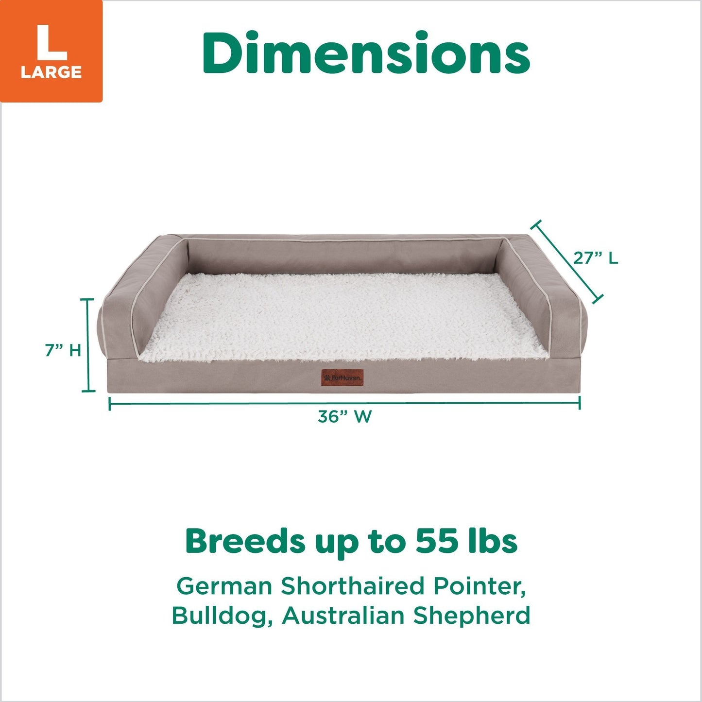 Textured Plush & Coated Poly Modern Sofa Pet Bed