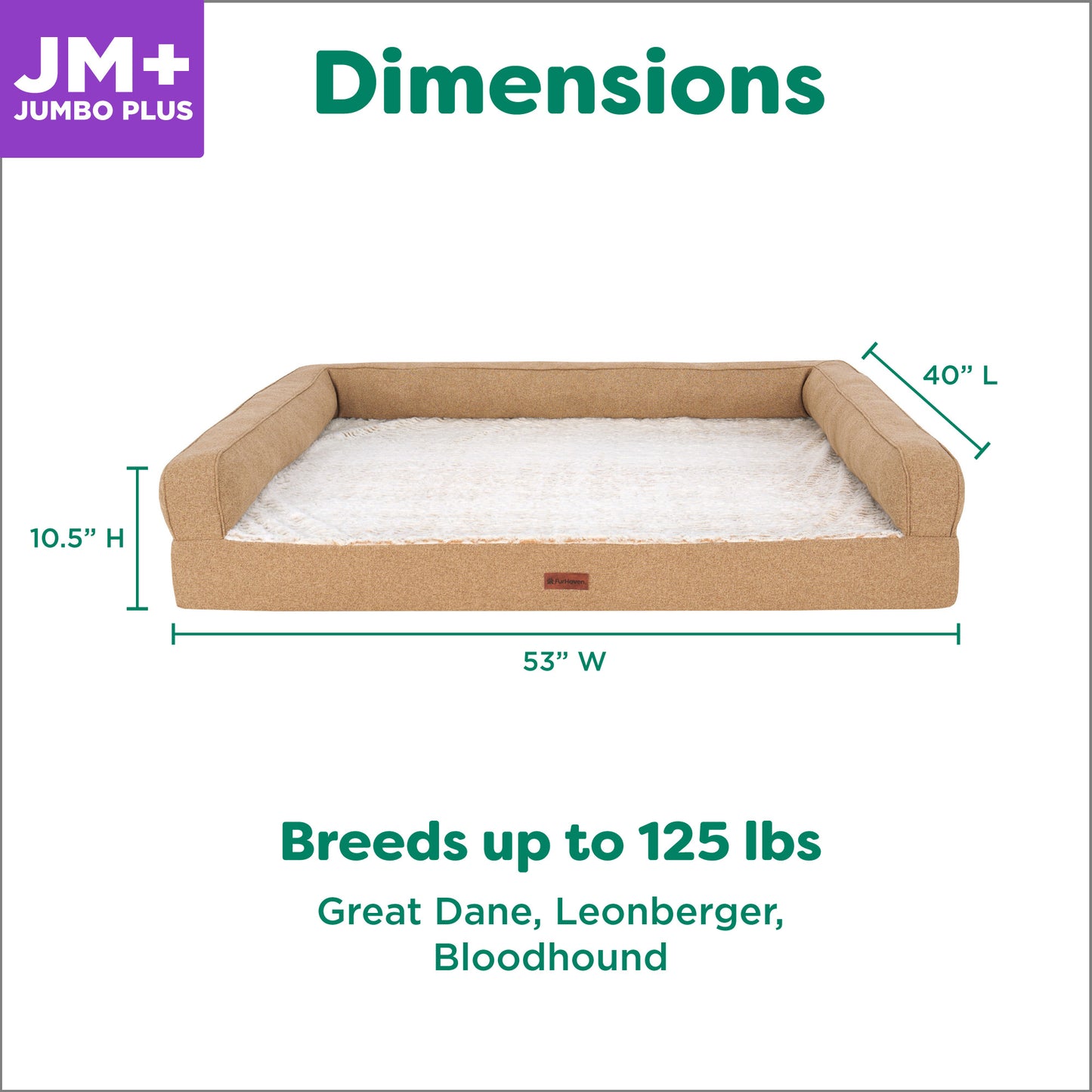 Birch Faux Fur & Soft Faux Linen Modern Sofa Pet Bed