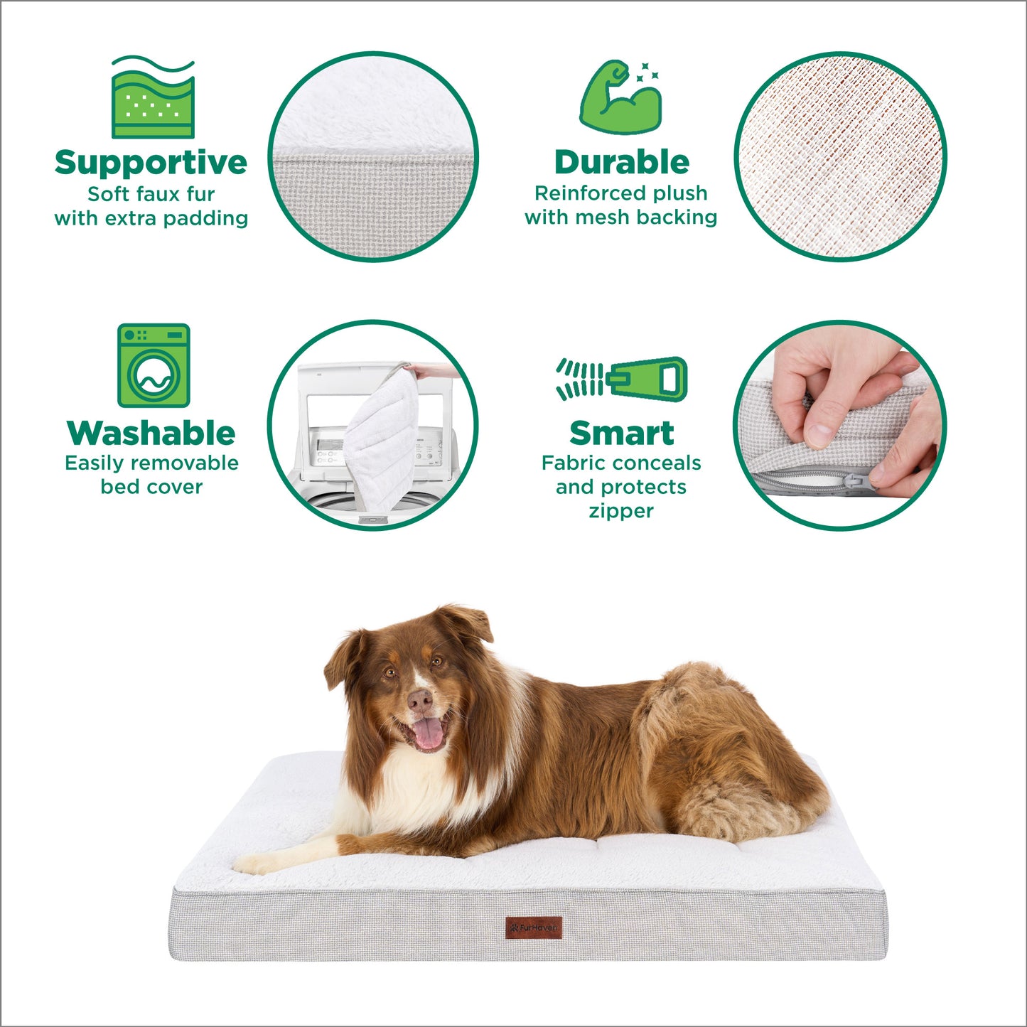 Plush & Decorator Check Tuft-Top Classic Cushion Pet Bed