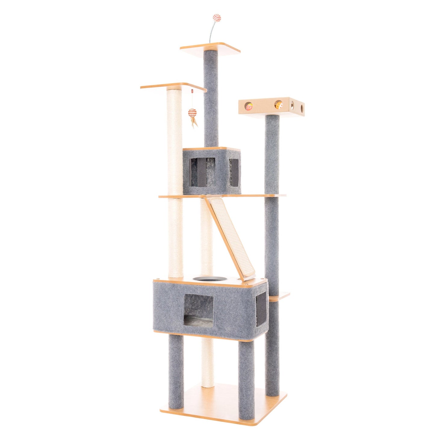 Ascentials by FurHaven Royal Suite Cat Tower (68”), Multi-Level Indoor Cat Tree