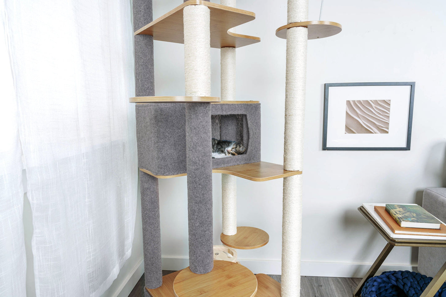 Ascentials by FurHaven Grand Suite Cat Tower (68”-78”), Customizable Multi-Level Indoor Cat Tree