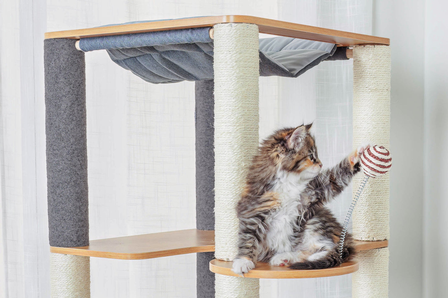 Ascentials by FurHaven Grand Suite Cat Tower (68”-78”), Customizable Multi-Level Indoor Cat Tree