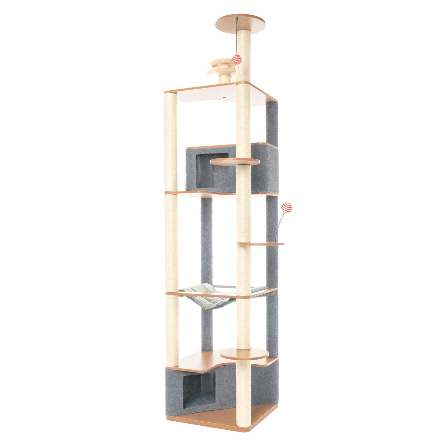 Ascentials by FurHaven Grand Suite Cat Tower (68”-78”), Customizable Multi-Level Indoor Cat Tree