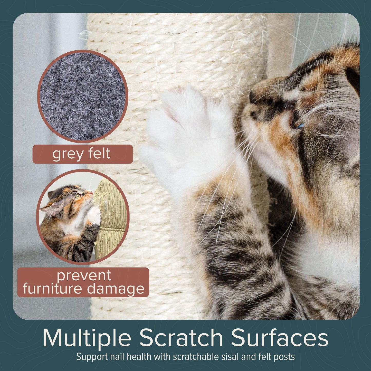 Ascentials by FurHaven Grand Suite Cat Tower (68”-78”), Customizable Multi-Level Indoor Cat Tree