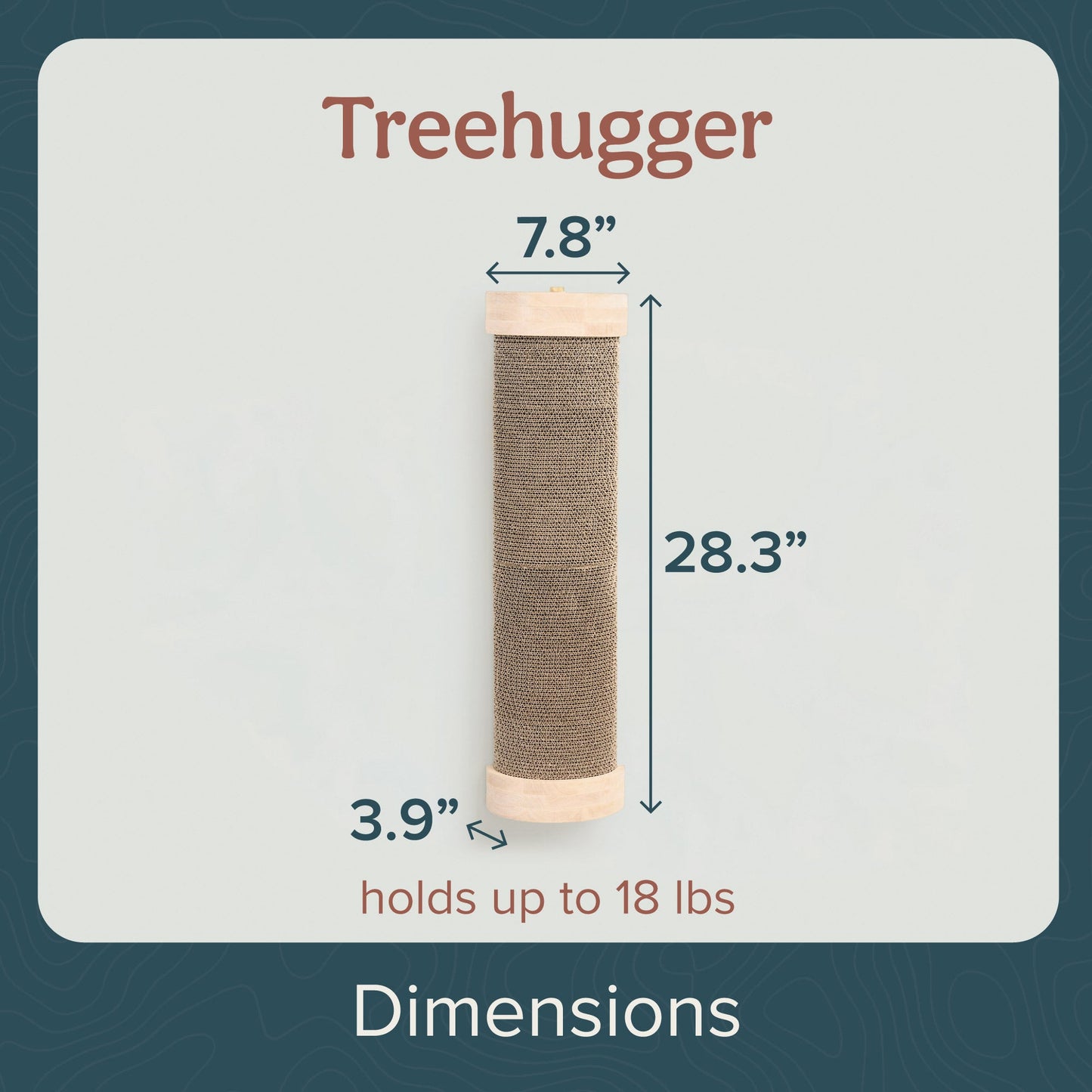 Ascentials by FurHaven Tree Hugger Wall-Mounted Corrugated Cat Post Vertical Scartcher (28”)
