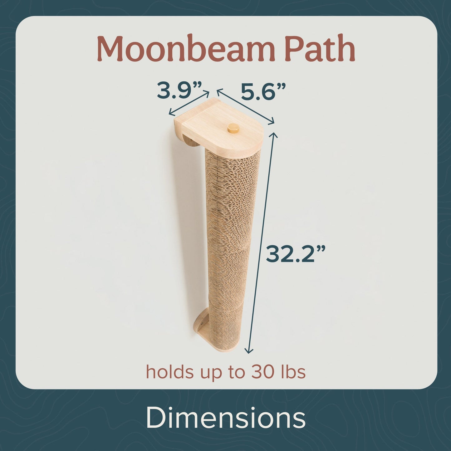 Ascentials by FurHaven Moonbeam Path Wall-Mounted Corrugated Cat Scratcher (32”)