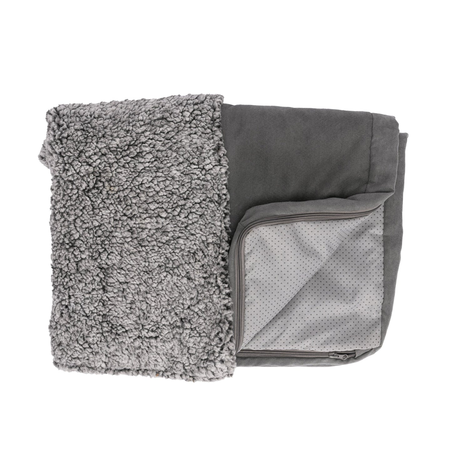 Deluxe Mattress Dog Bed - Berber & Suede Blanket Top - Cover