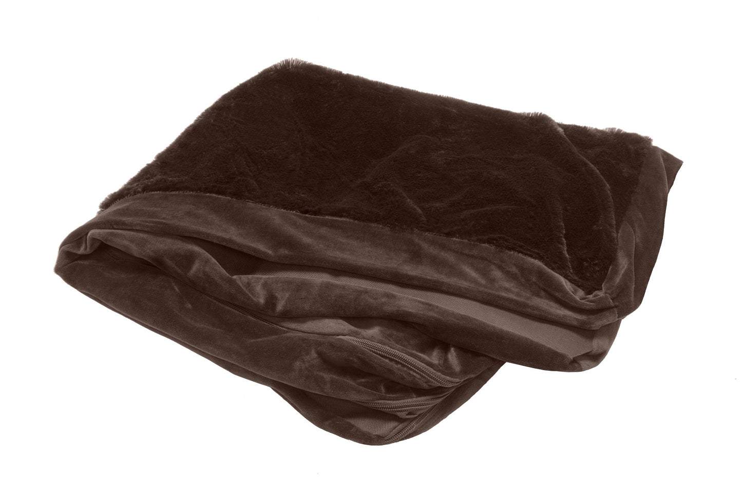 Deluxe Chaise Lounge Dog Bed - Faux Fur & Velvet - Cover
