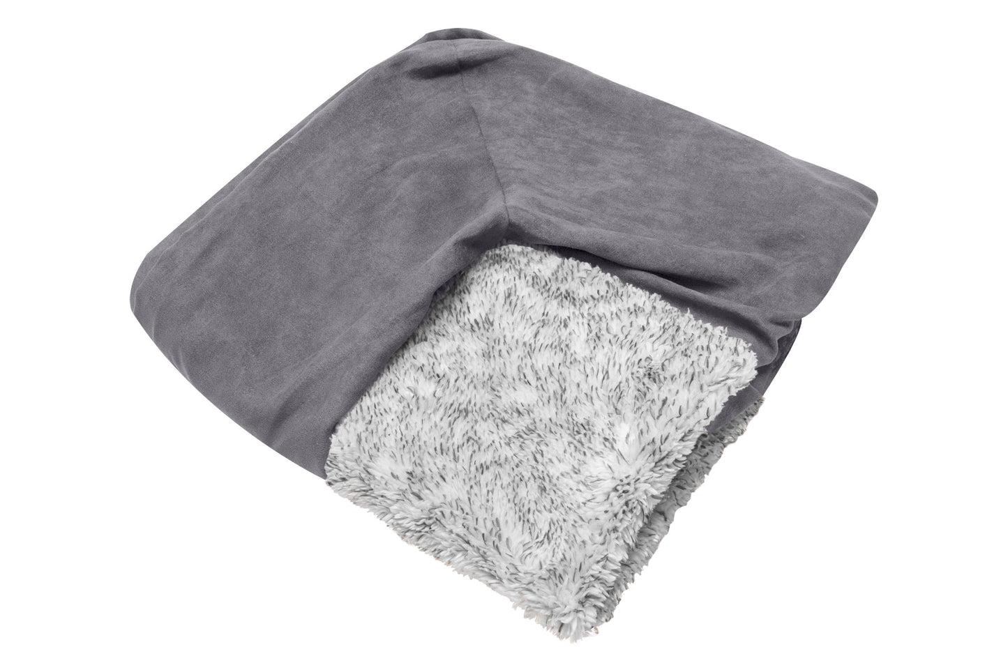 Sofa Dog Bed - Two-Tone Faux Fur & Suede - Cover