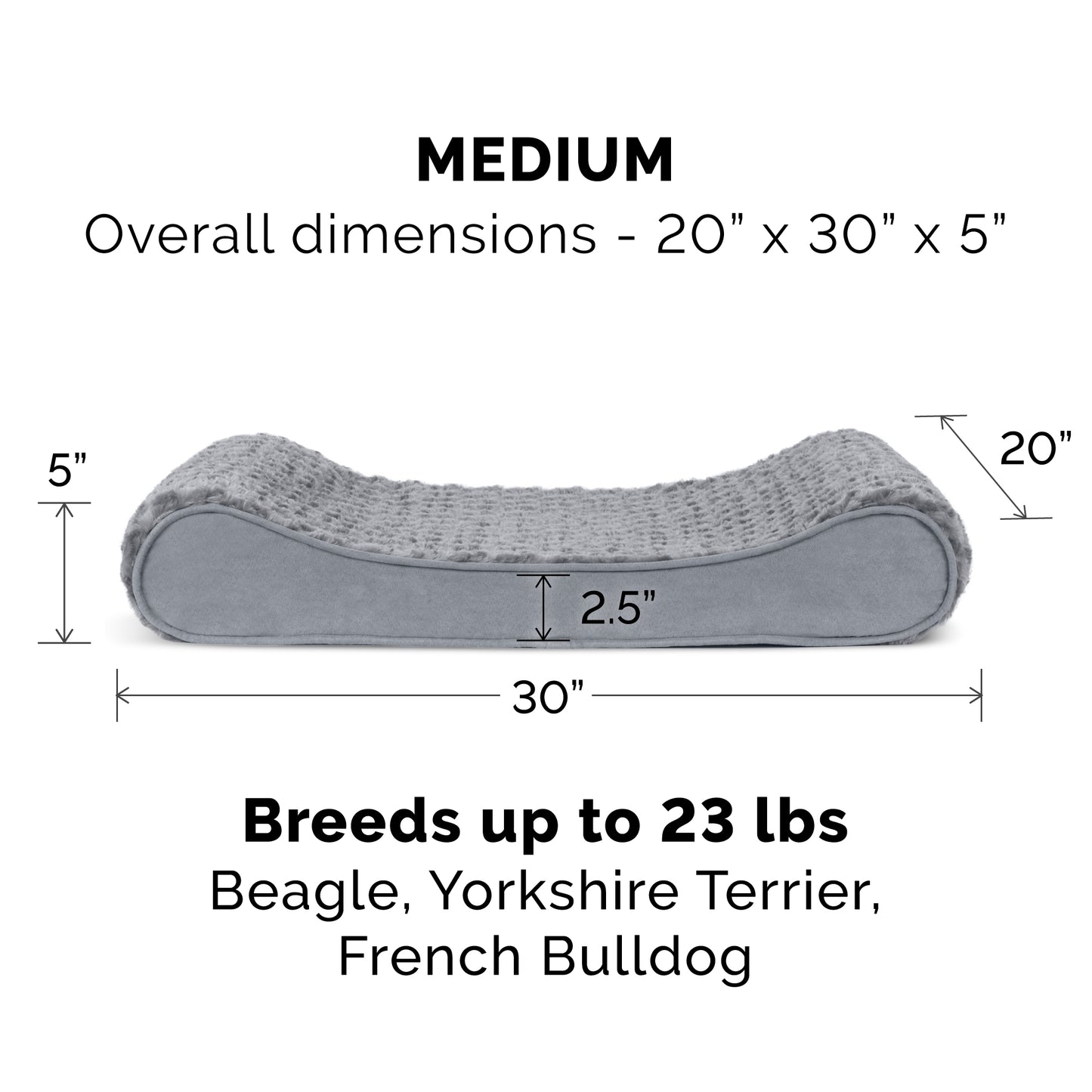 Luxe Lounger Contour Dog Bed - Ultra Plush