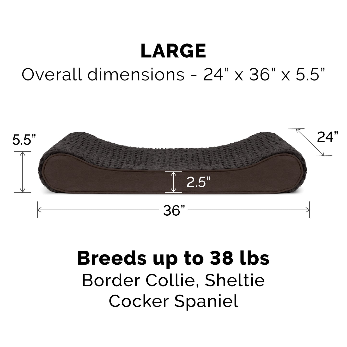 Luxe Lounger Contour Dog Bed - Ultra Plush