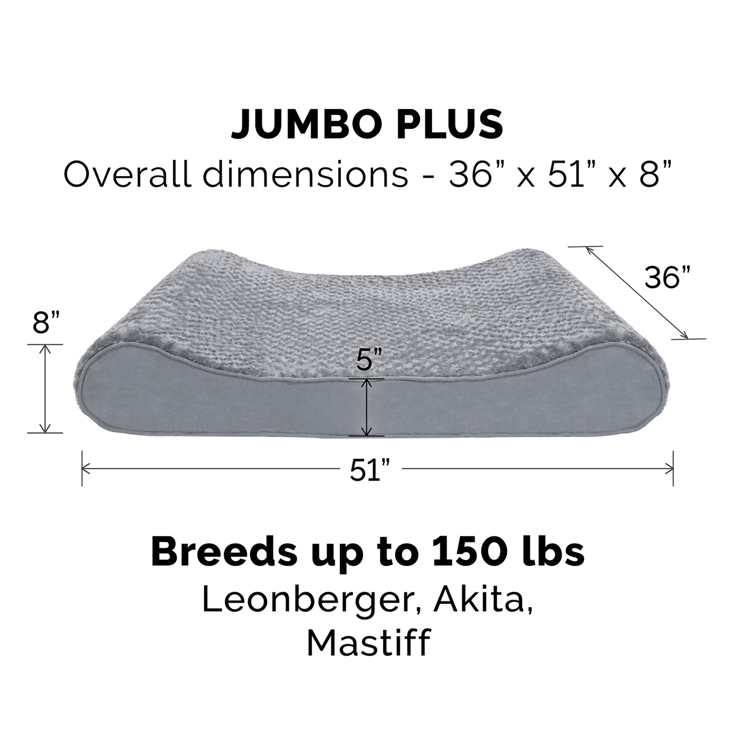 Luxe Lounger Contour Dog Bed - Ultra Plush
