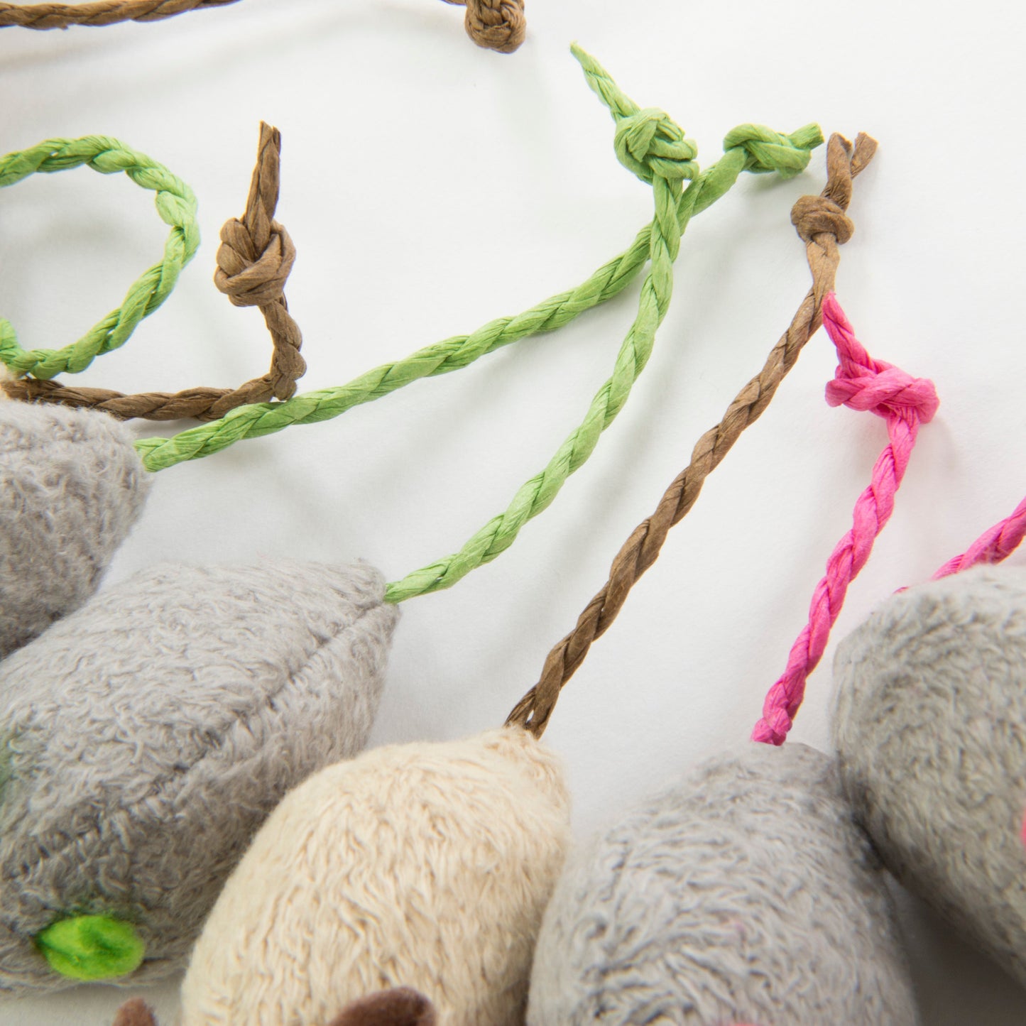 Skitter Critters Value Pack Plush Catnip Cat Toys, Gray & Cream (Set of 10)