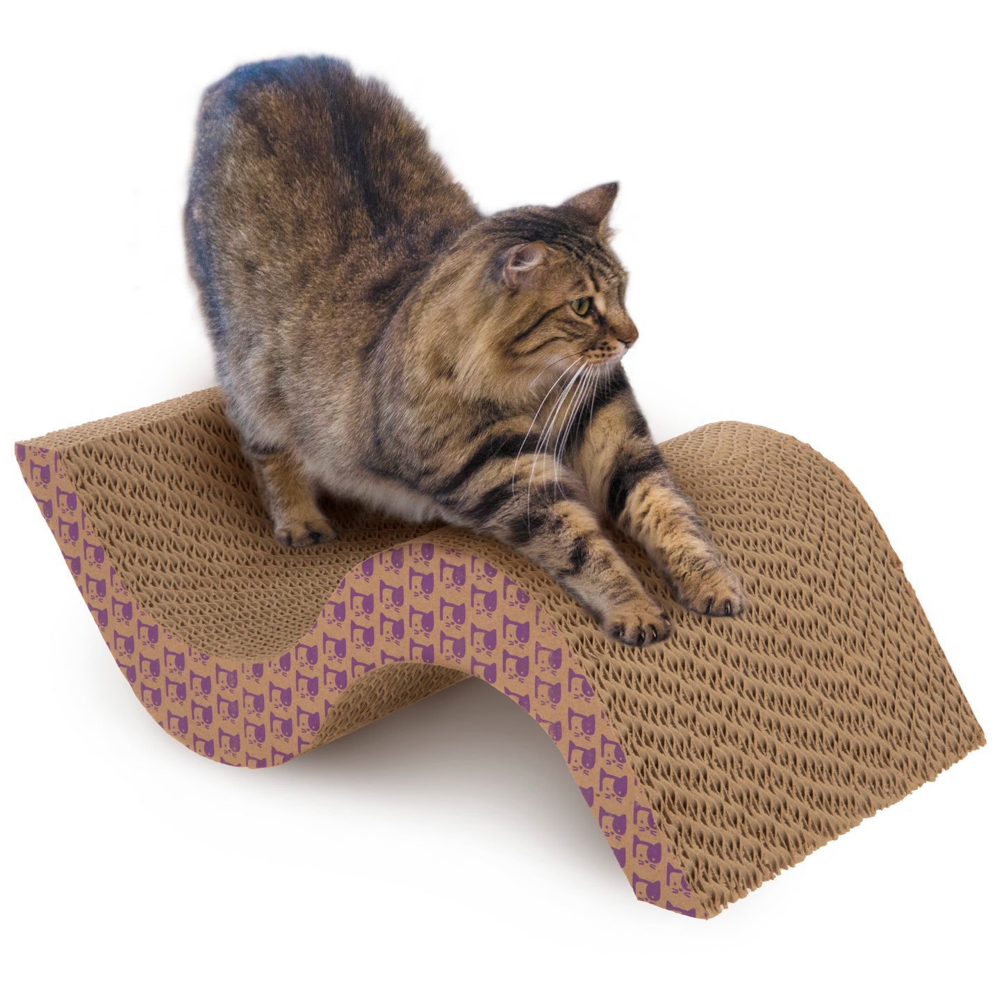 Super Scratcher+ Scroll with Catnip Infusion Technology Corrugate Cat Scratcher