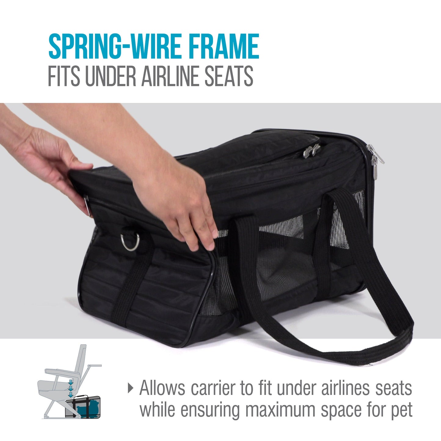 Original Deluxe Lattice Stitch Travel Bag Pet Carrier