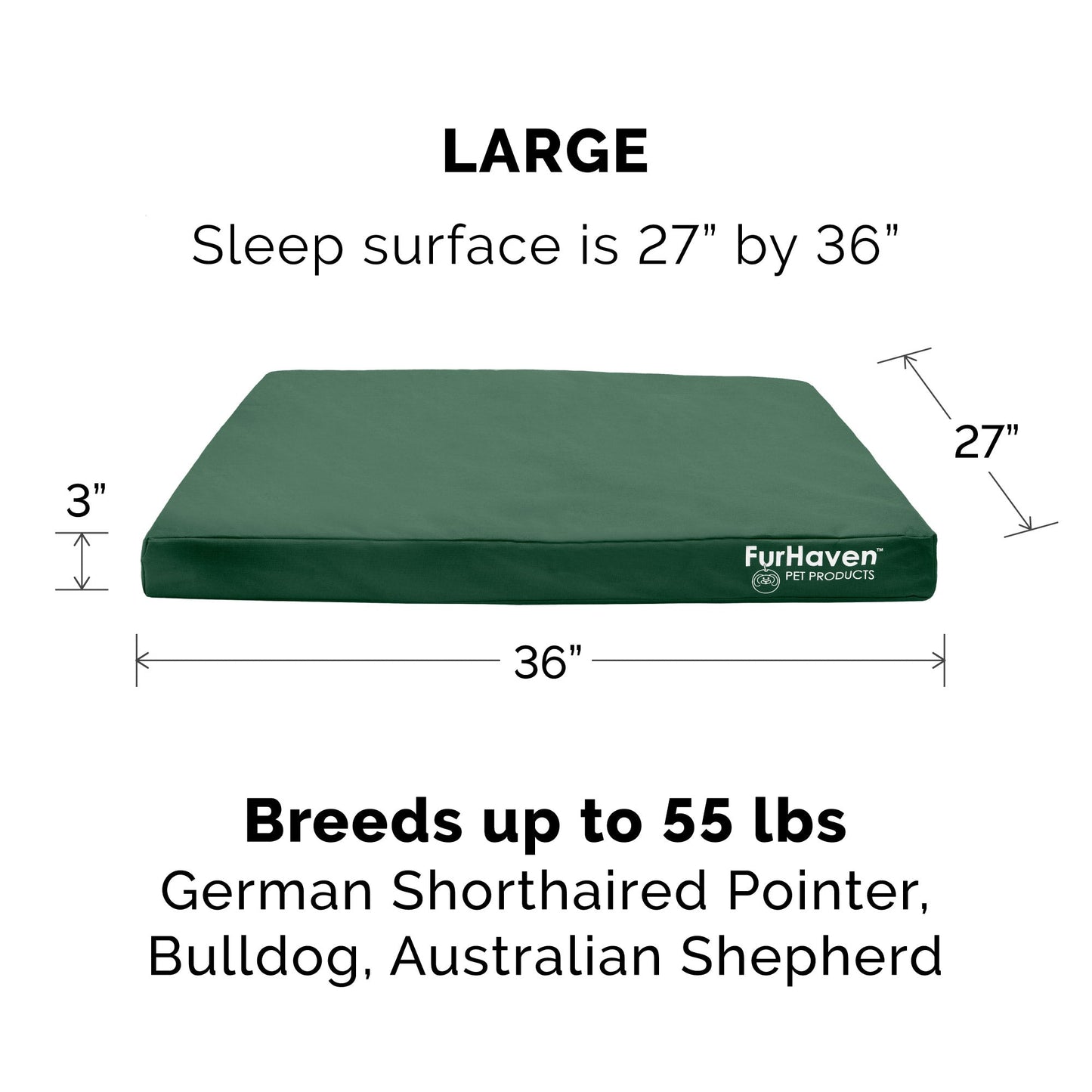 Deluxe Mattress Dog Bed - Indoor/Outdoor Oxford