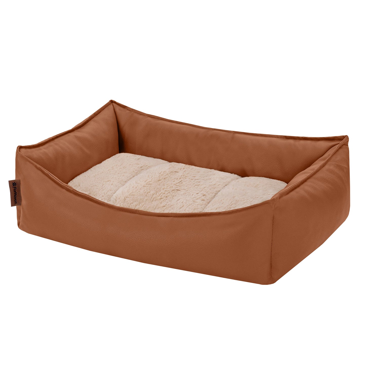 Leather Look Cozy Couch Pet Bed
