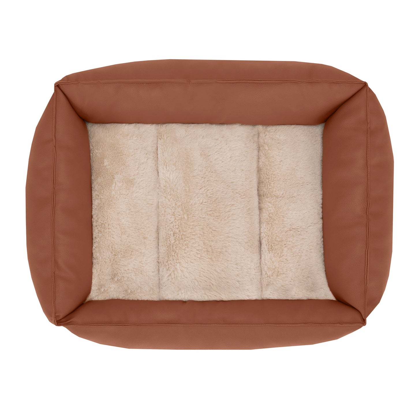 Leather Look Cozy Couch Pet Bed