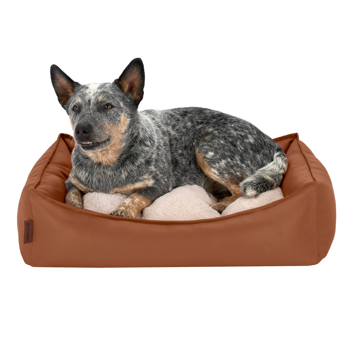 Leather Look Cozy Couch Pet Bed