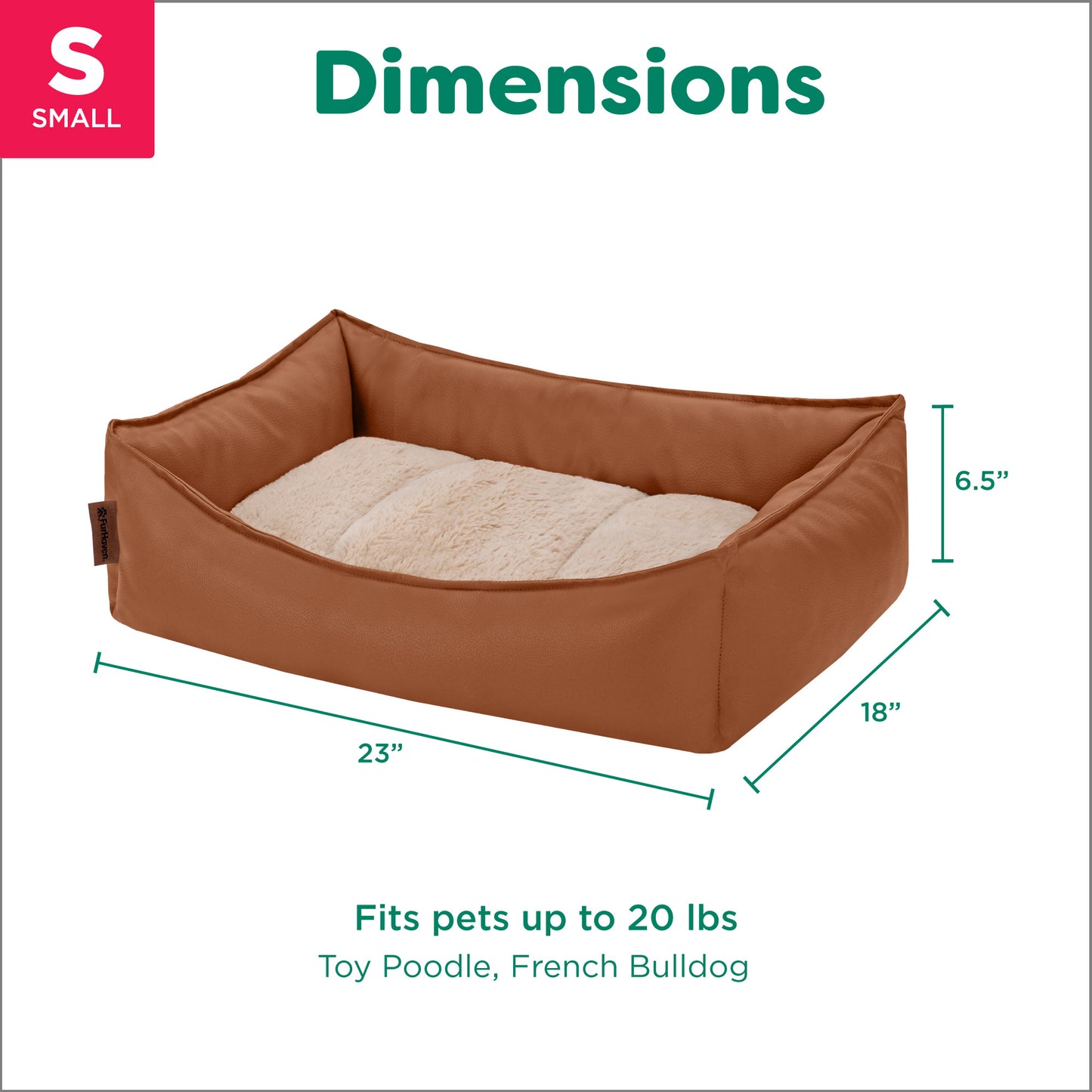 Leather Look Cozy Couch Pet Bed