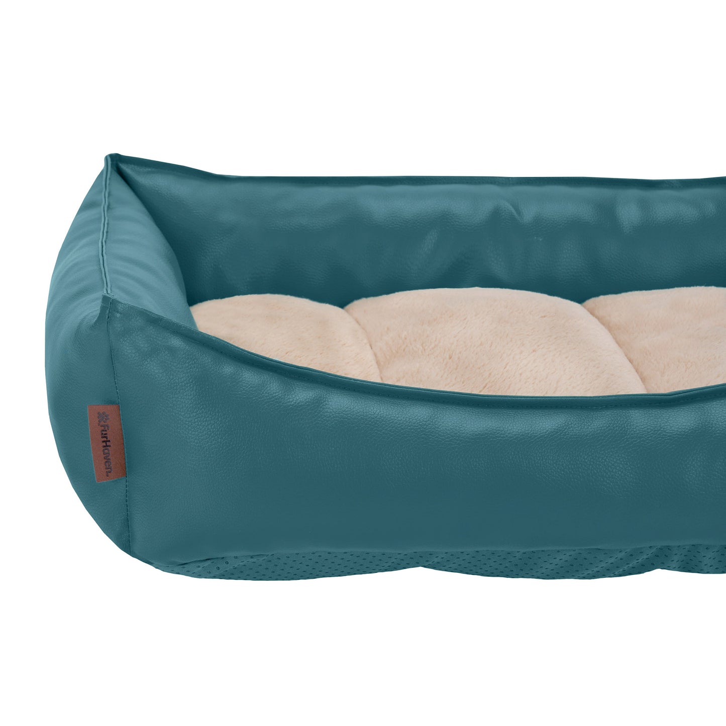 Leather Look Cozy Couch Pet Bed