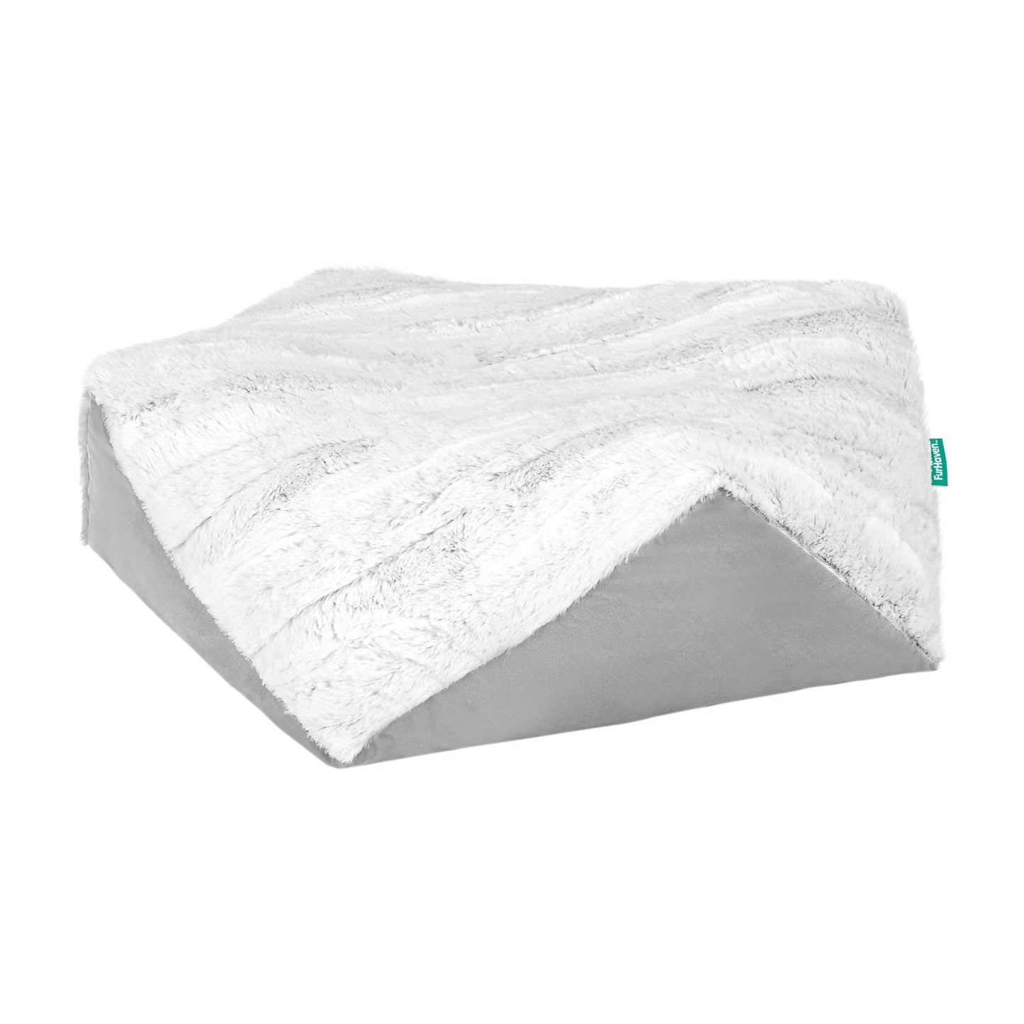 Stone-Embossed Faux Fur Pouf Pet Bed