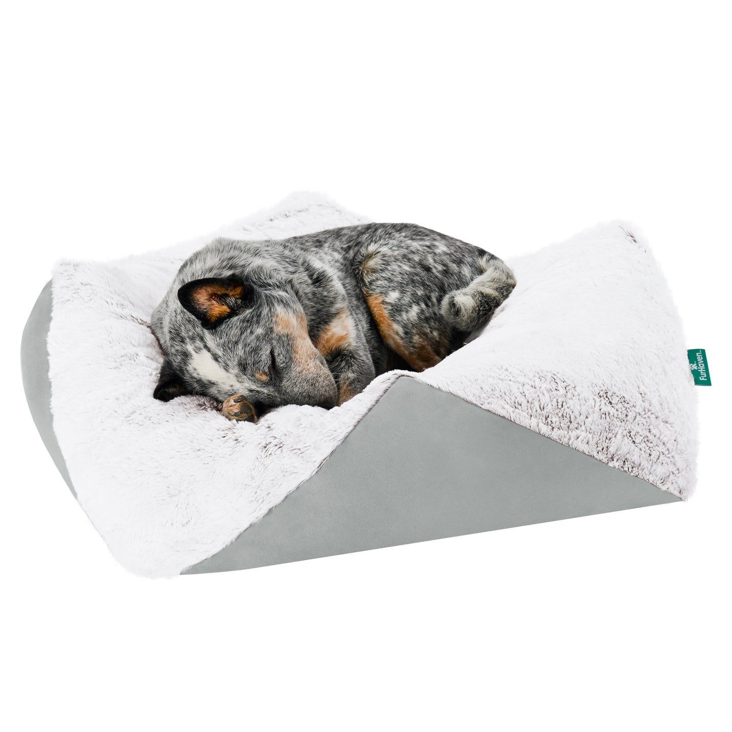 Stone-Embossed Faux Fur Pouf Pet Bed