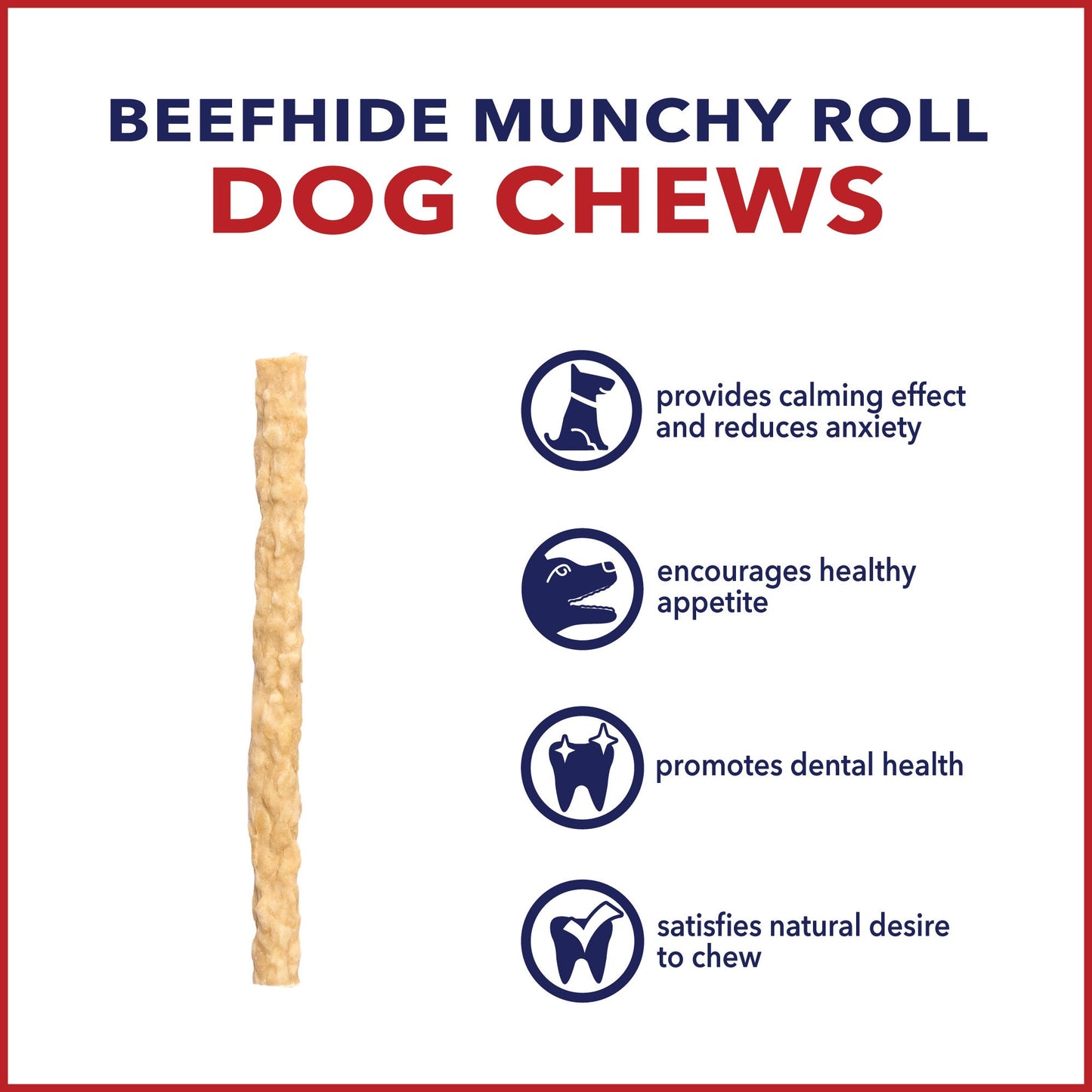 Pet Factory - American Beefhide Munchy Mini Rolls Flavored Dog Treats, 1.5 lb value pack