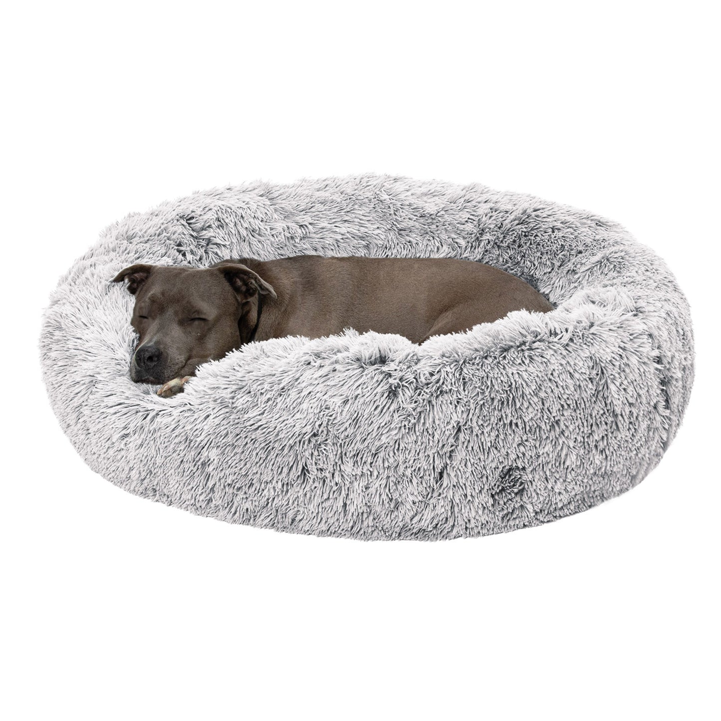 Calming Cuddler Long Fur Donut Dog Bed