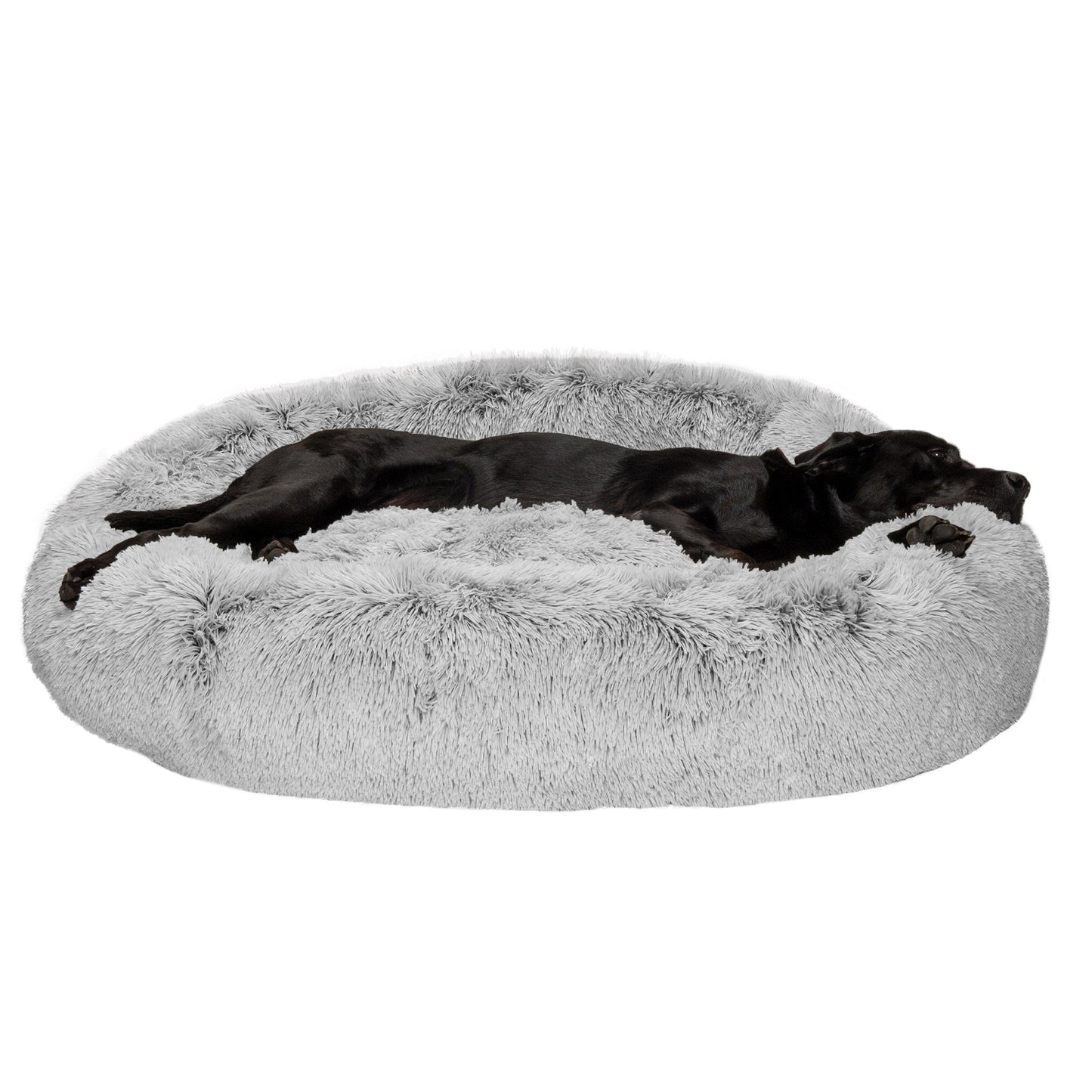 Calming Cuddler Long Fur Donut Dog Bed