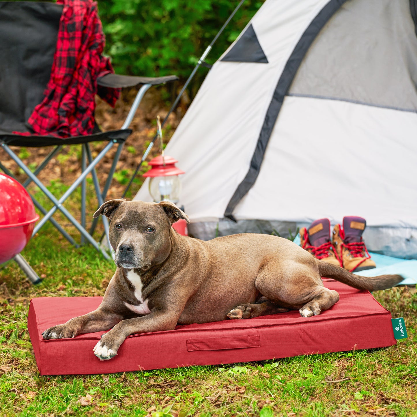Grid Indoor-Outdoor Deluxe Mattress Pet Bed