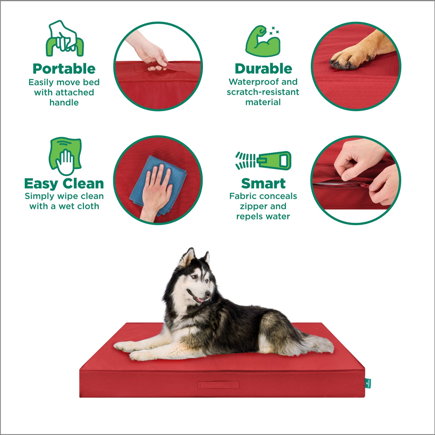 Grid Indoor-Outdoor Deluxe Mattress Pet Bed