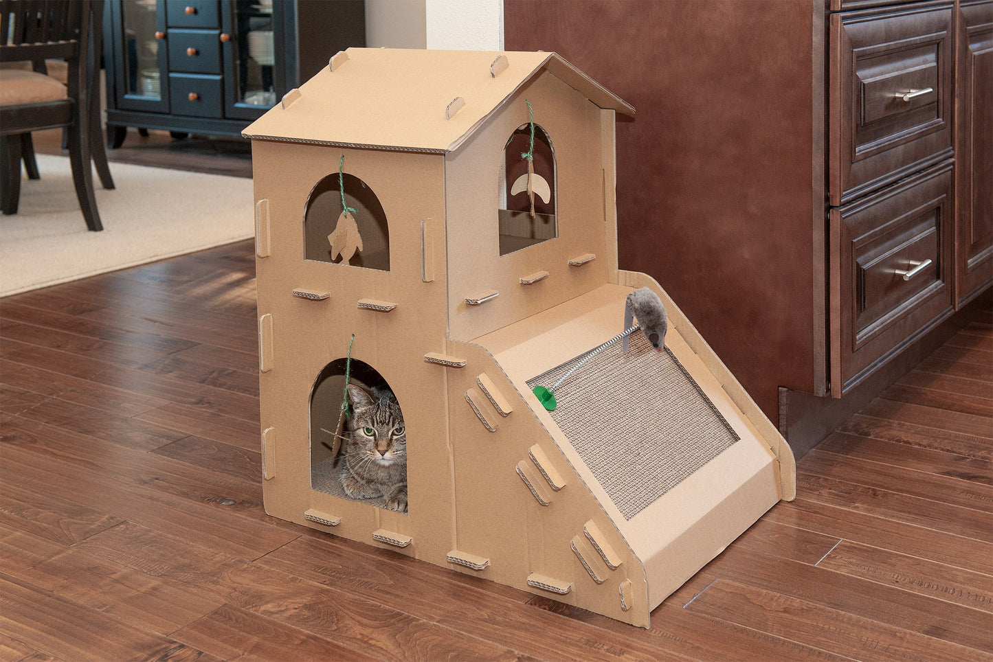 Corrugated House Scratchers with Catnip