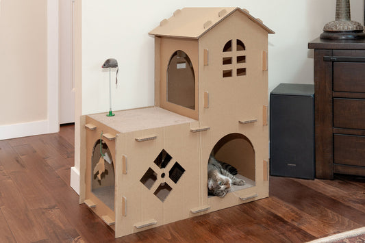 Corrugated House Scratchers with Catnip