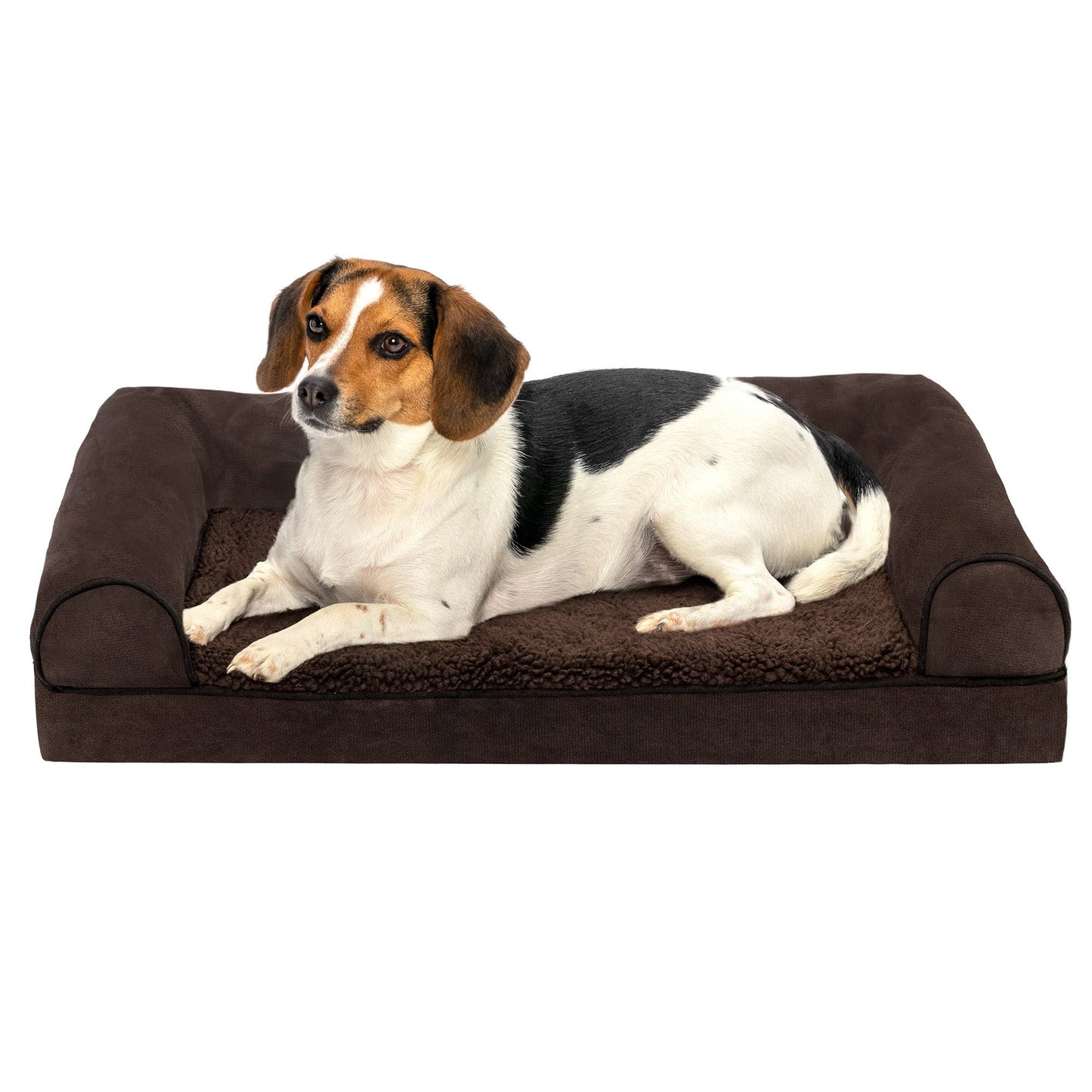 Sofa Dog Bed - Faux Fleece & Chenille
