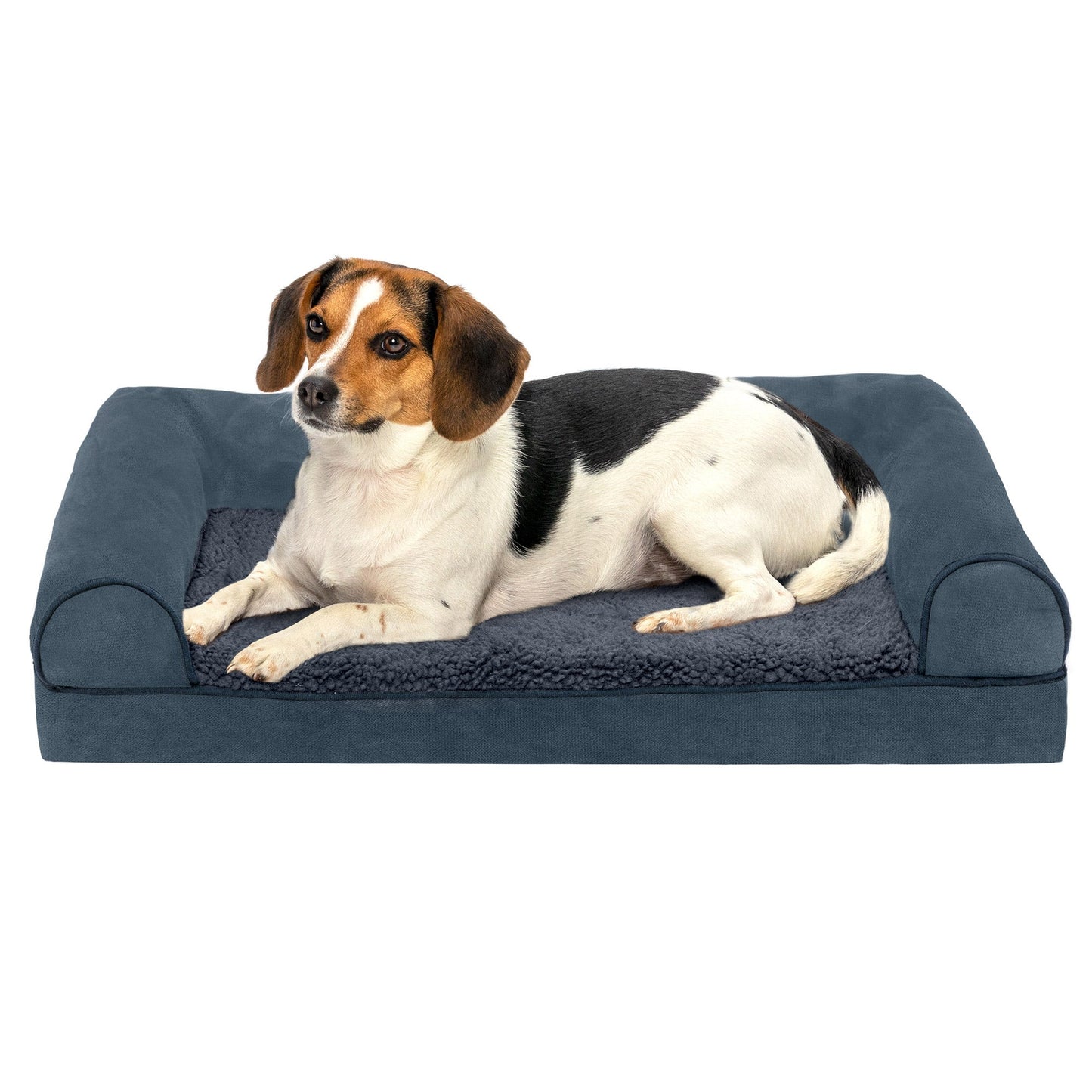 Sofa Dog Bed - Faux Fleece & Chenille