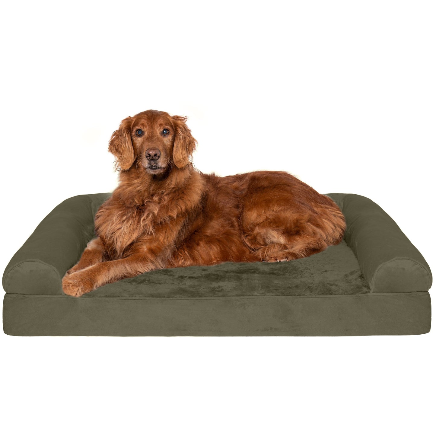 Sofa Dog Bed - Faux Fur & Velvet