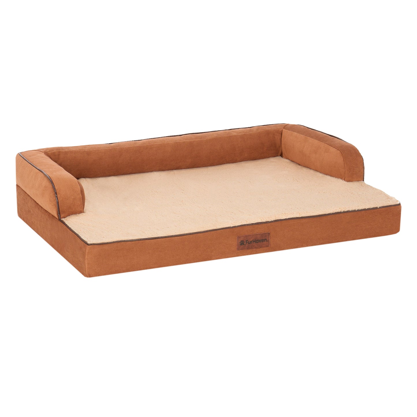 Plush & Cable Corduroy Comfy Couch Pet Bed