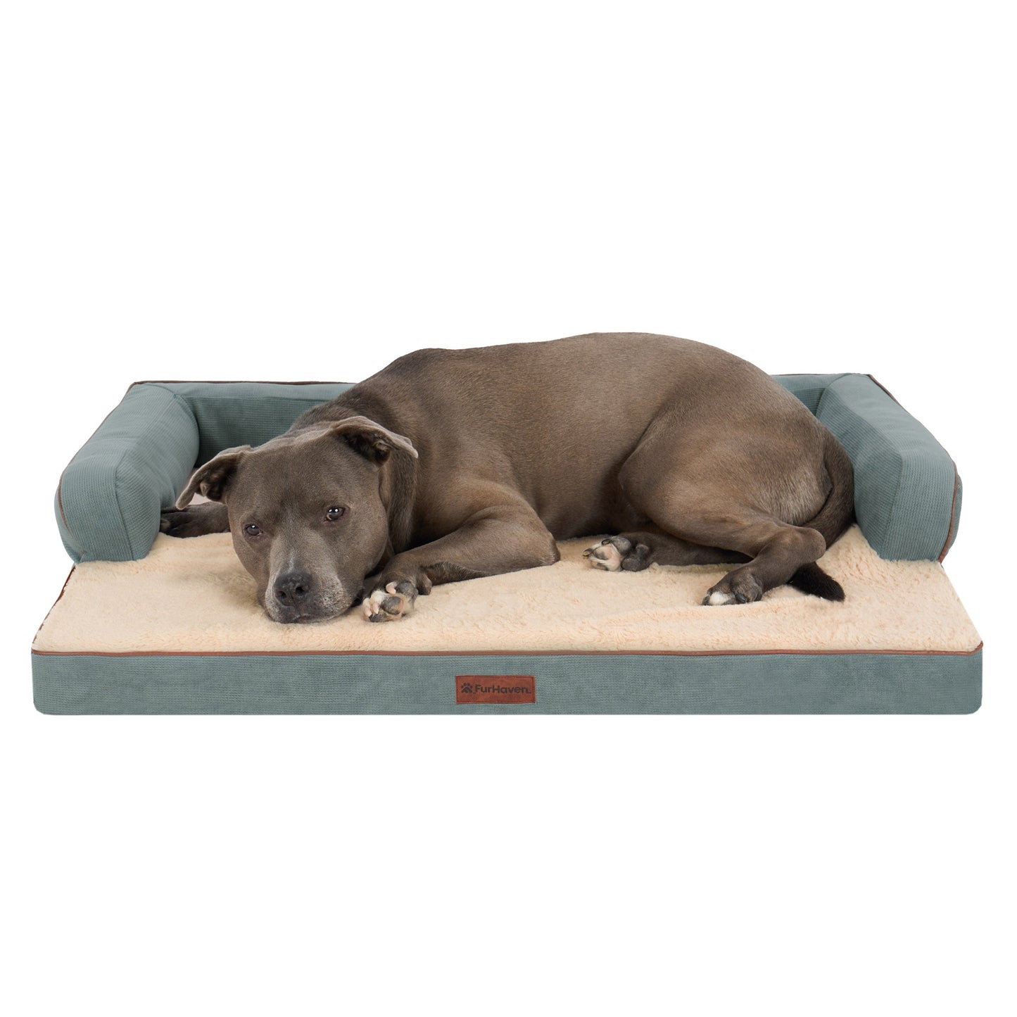 Plush & Cable Corduroy Comfy Couch Pet Bed