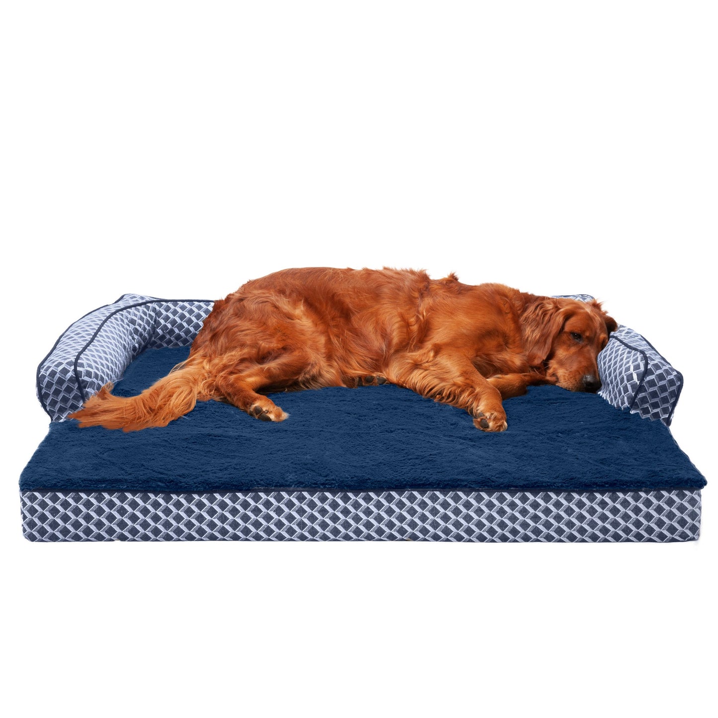 Sofa Dog Bed - Plush & Diamond Decor Comfy Couch