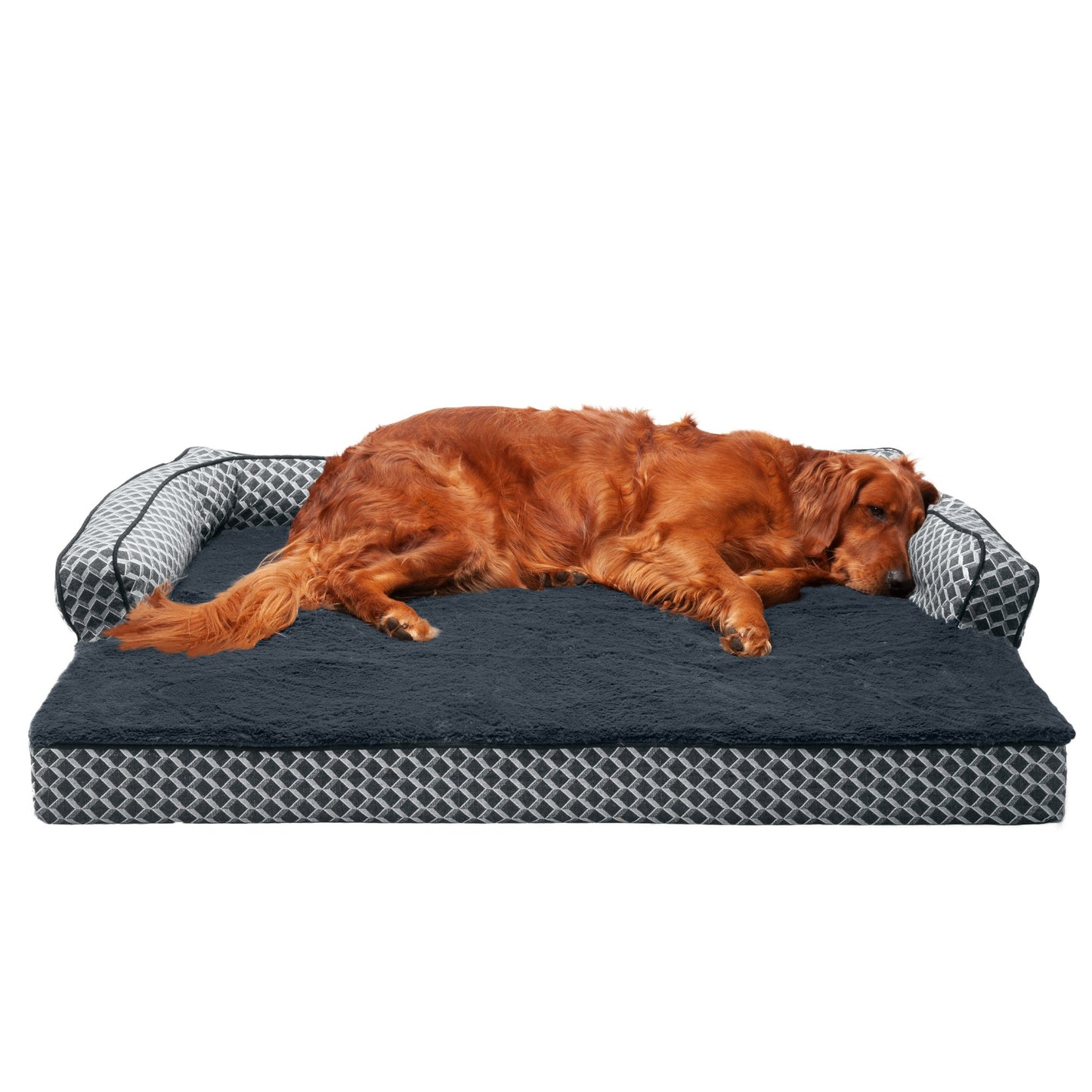 Sofa Dog Bed - Plush & Diamond Decor Comfy Couch