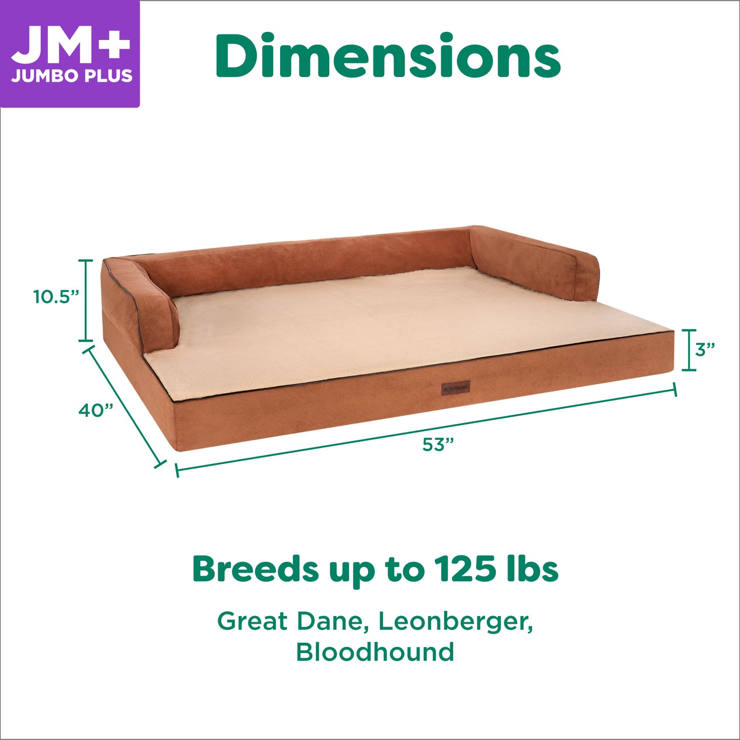 Plush & Cable Corduroy Comfy Couch Pet Bed