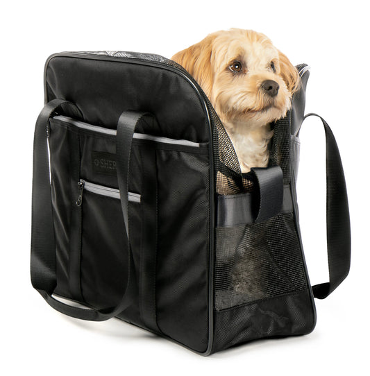 Around Town Fashionable Pet Tote for Cats & Dogs, Black, Large