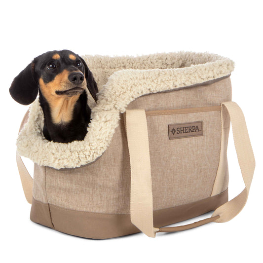 Luxe Tote Fashionable Pet Carrier, Tan, Medium