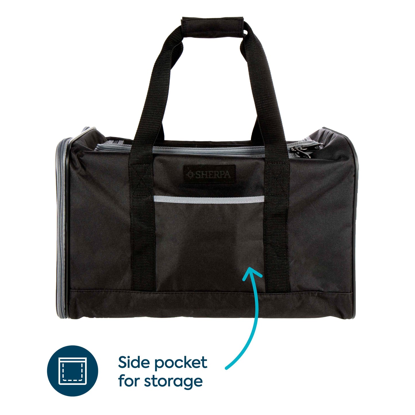 Essential Soft Sided Pet Carrier for Cats & Dogs, Black, Large