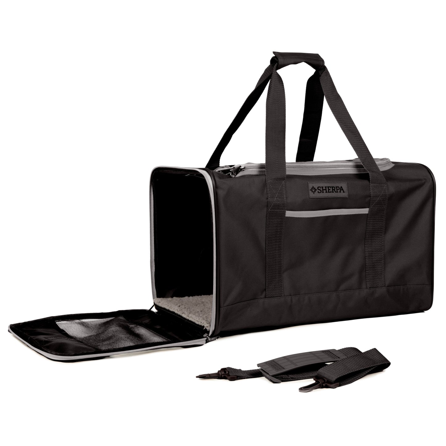 Essential Soft Sided Pet Carrier for Cats & Dogs, Black, Large